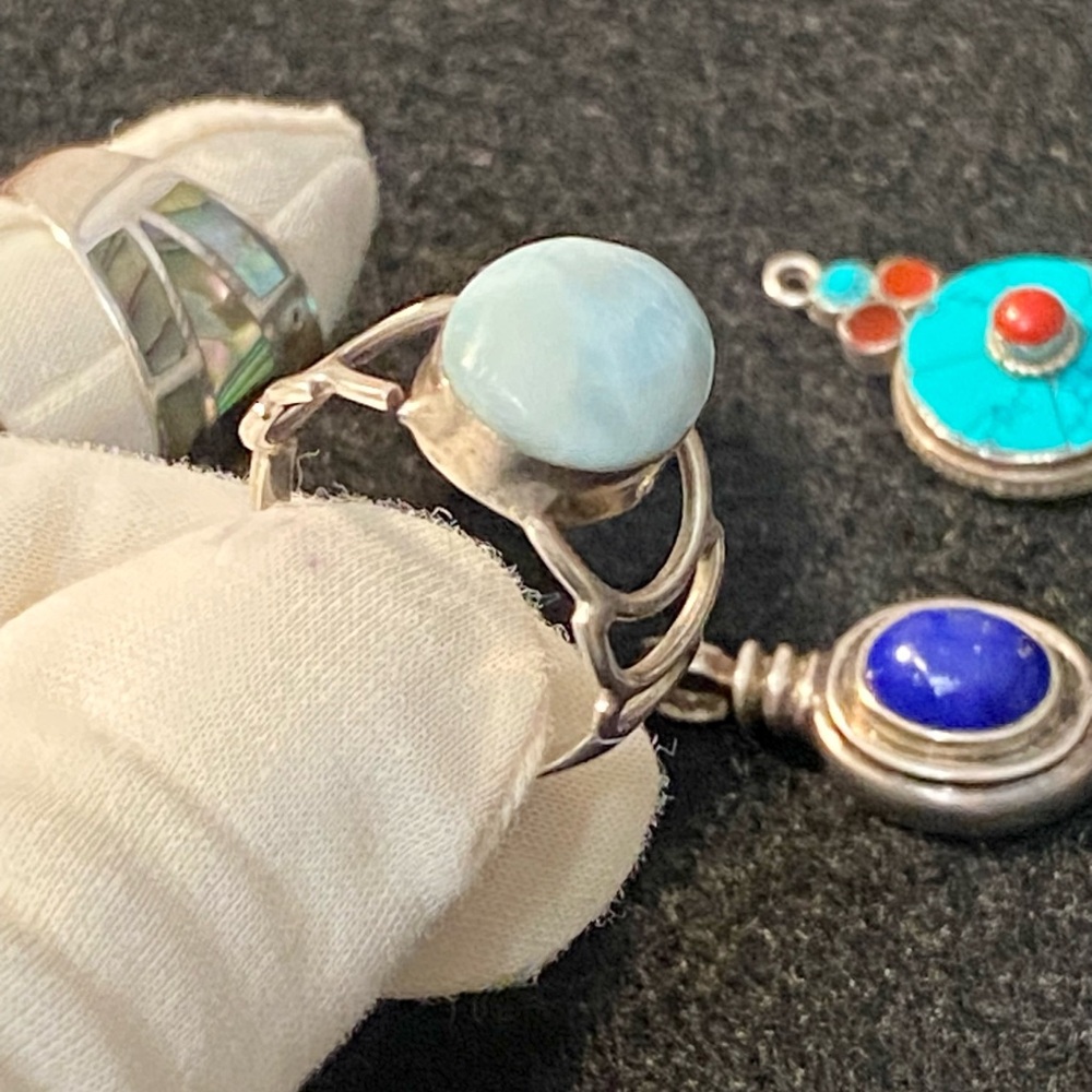 Bundle Sterling Silver Jewelry Rings Earrings Pendants - Picture 6 of 11